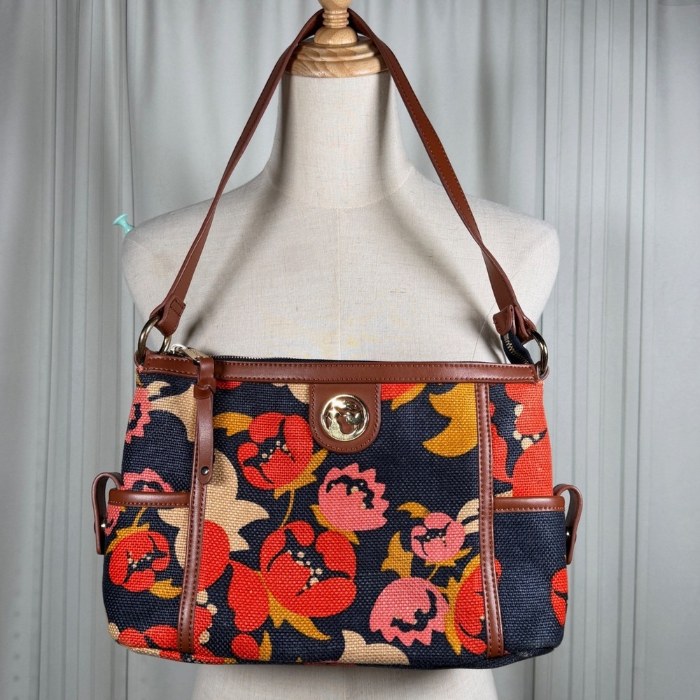 Spartina 449 Poppy Floral Shoulder Bag Preppy Grandmillennial Cottagecore